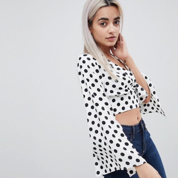 ❌SOLD❌NWOT River Island Polka Dot Top - Picture 4 of 4